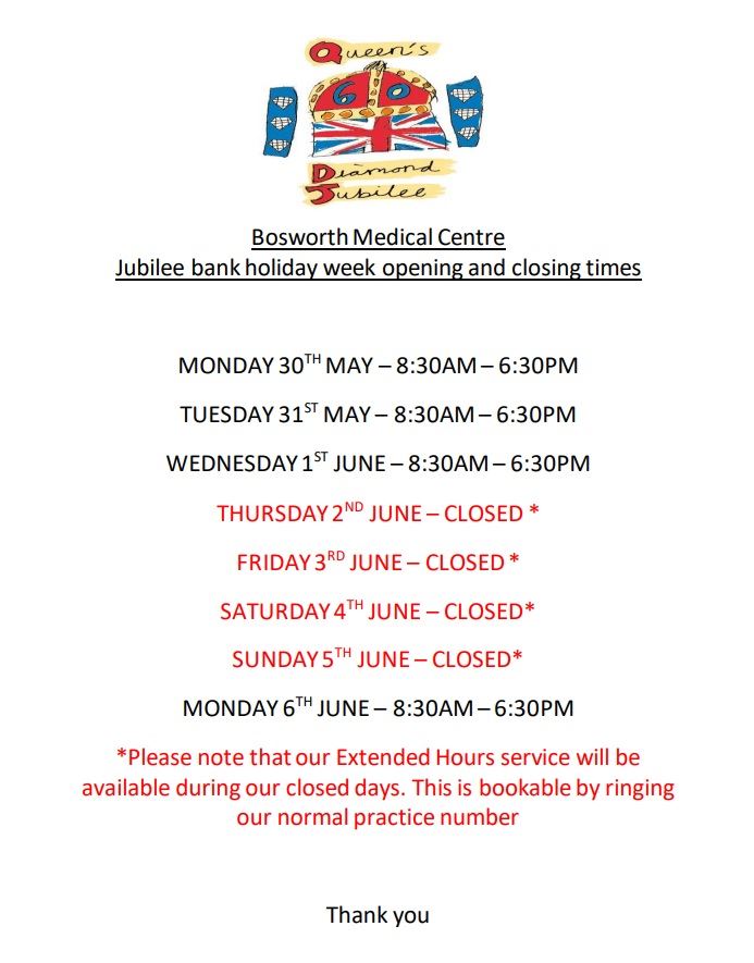Bosworth Medical Centre - Jubilee Poster